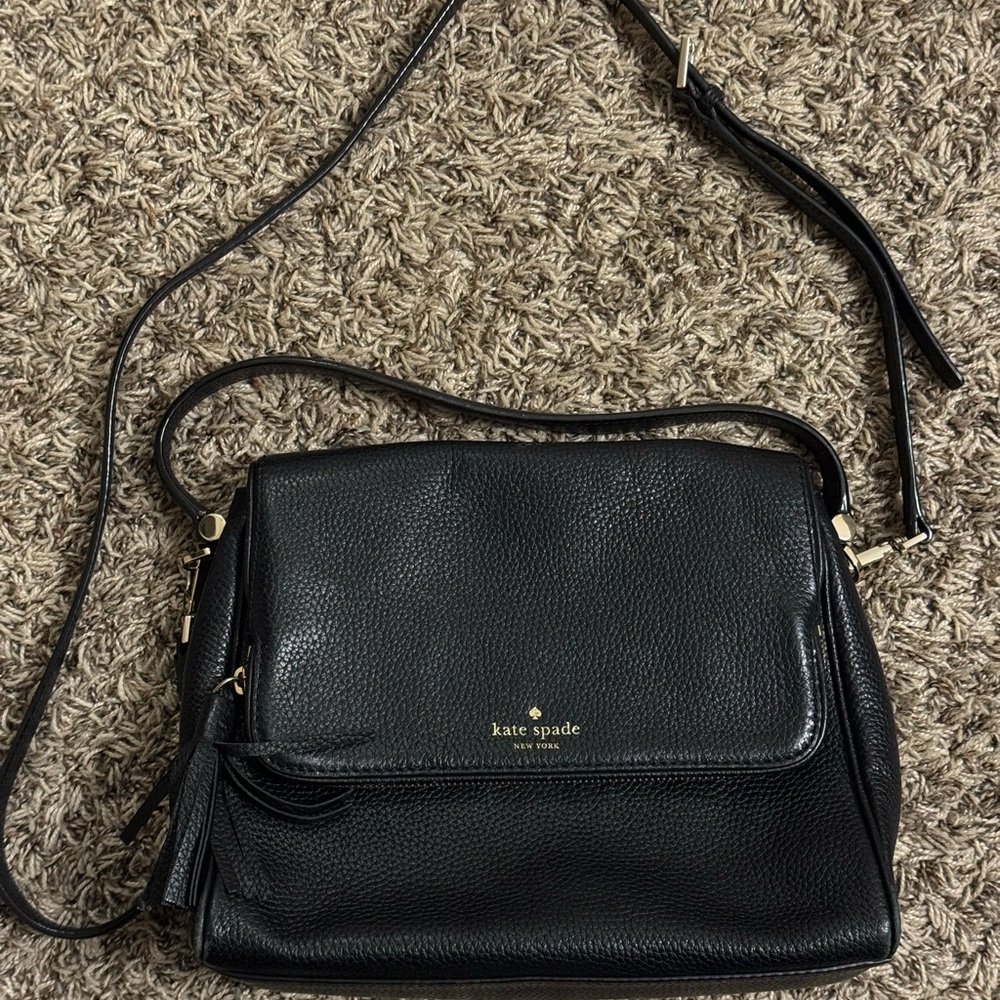 Kate Spade Black Soft Leather Crossbody Bag